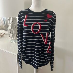 Talbots “LOVE” Sweater Sz Large